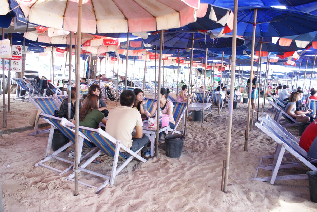 Cha am popular beach among Thais