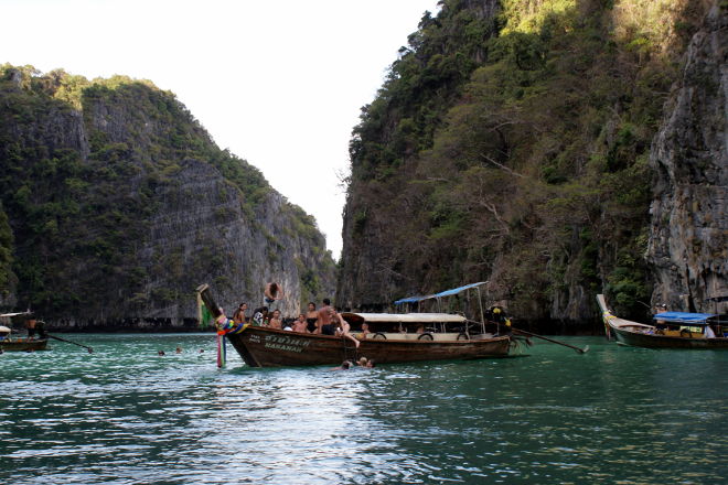 Swimming in Pileh Bay