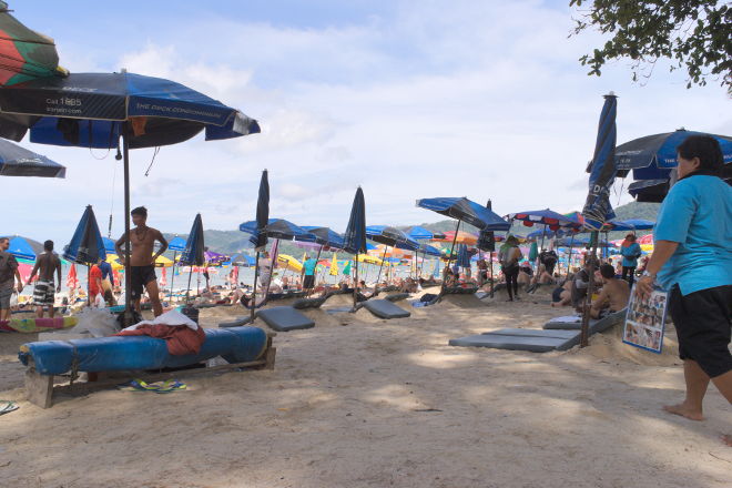 Sun loungers, Patong Beach