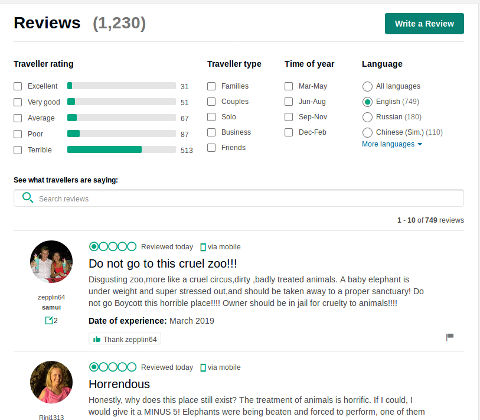 Reviews at Tripadvisor