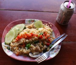 Fried rice and chicken