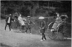 Old Japanese Rickshaw. Rickshaw